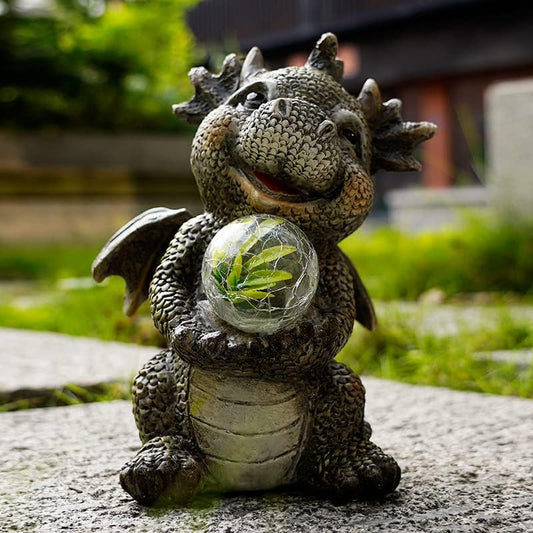 Joint Honglin Resin Statue Outdoor Decor Waterproof Cute Dragon Garden Sculpture Decorations