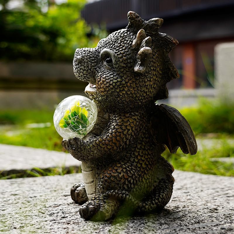 Joint Honglin Resin Statue Outdoor Decor Waterproof Cute Dragon Garden Sculpture Decorations